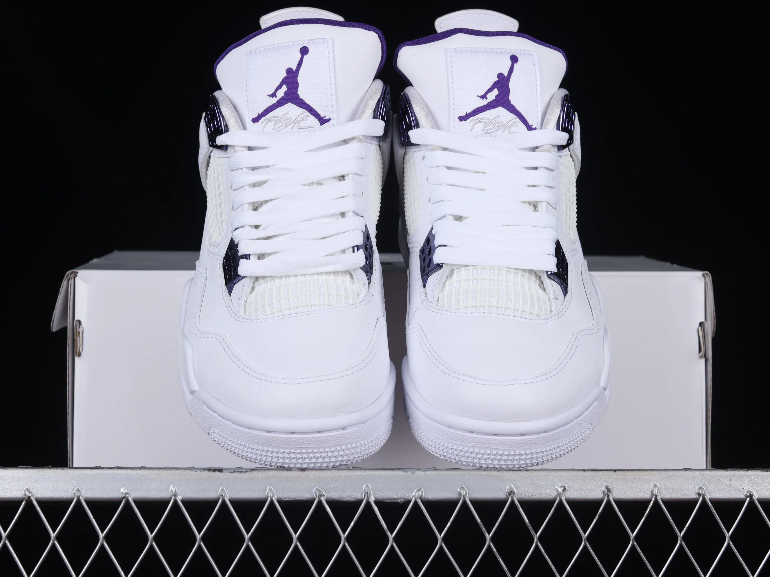 All categories Air Jordan Jordan series basketball shoes Air Jordan 4 OG version Air Jordan 4 "Court Purple" AJ4 Joe 4 white and purple full head layer CT8527-115